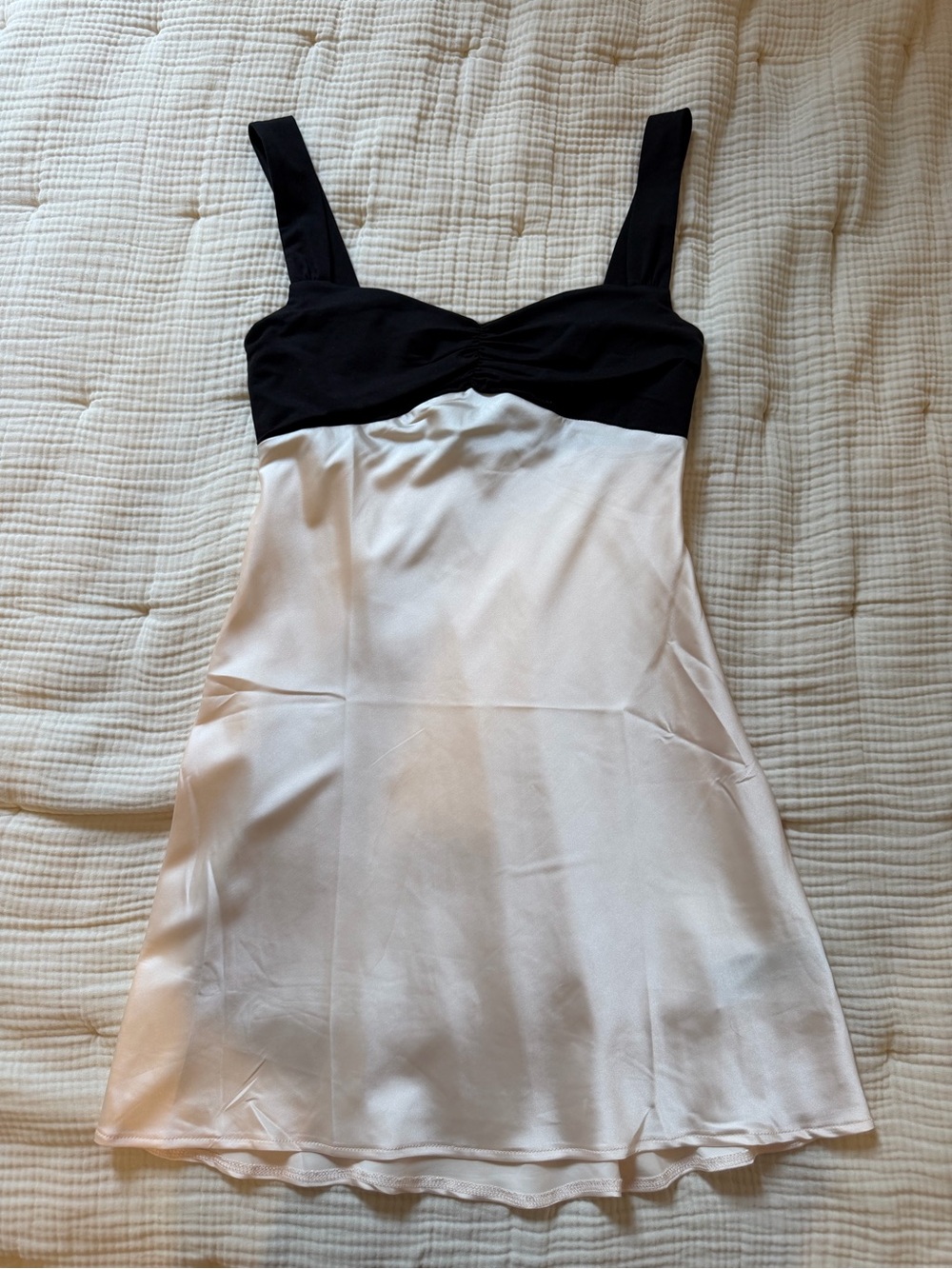 Edikted Women’s Black & White Slip Mini Dress